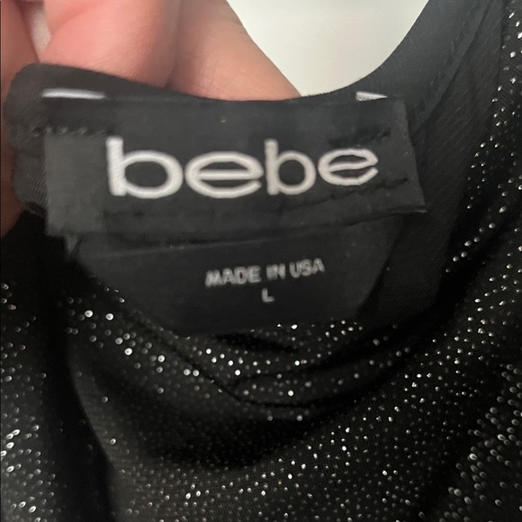 bebe Black Glitter Maxi Dress - Picture 2 of 4